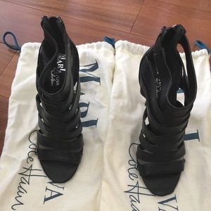 Cole Han Maria Shariapova Black Cage Sandals